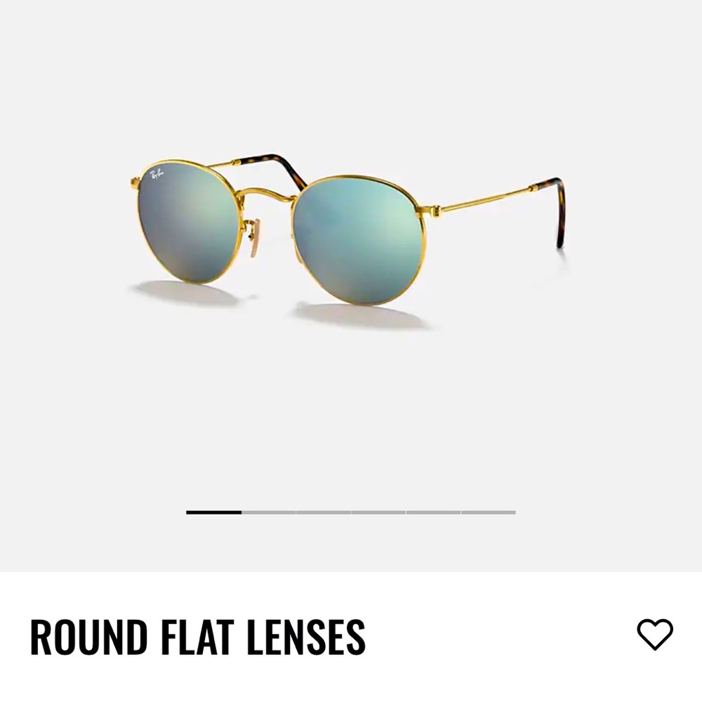 Ray-Ban Round Flat Sunglasses with Mirrored Lenses